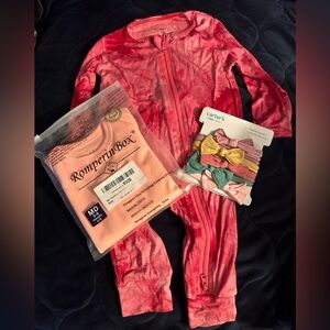 Baby Girl Bundle Jimonda Baby & Romperin Box One-Piece & Carter's  Headwrap Set